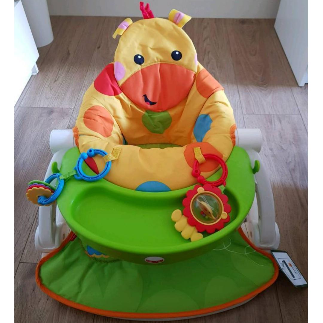 Sit Me Up Fisher Price Giraffe Floor Seat W Tray Babies Kids Toys Walkers On Carousell