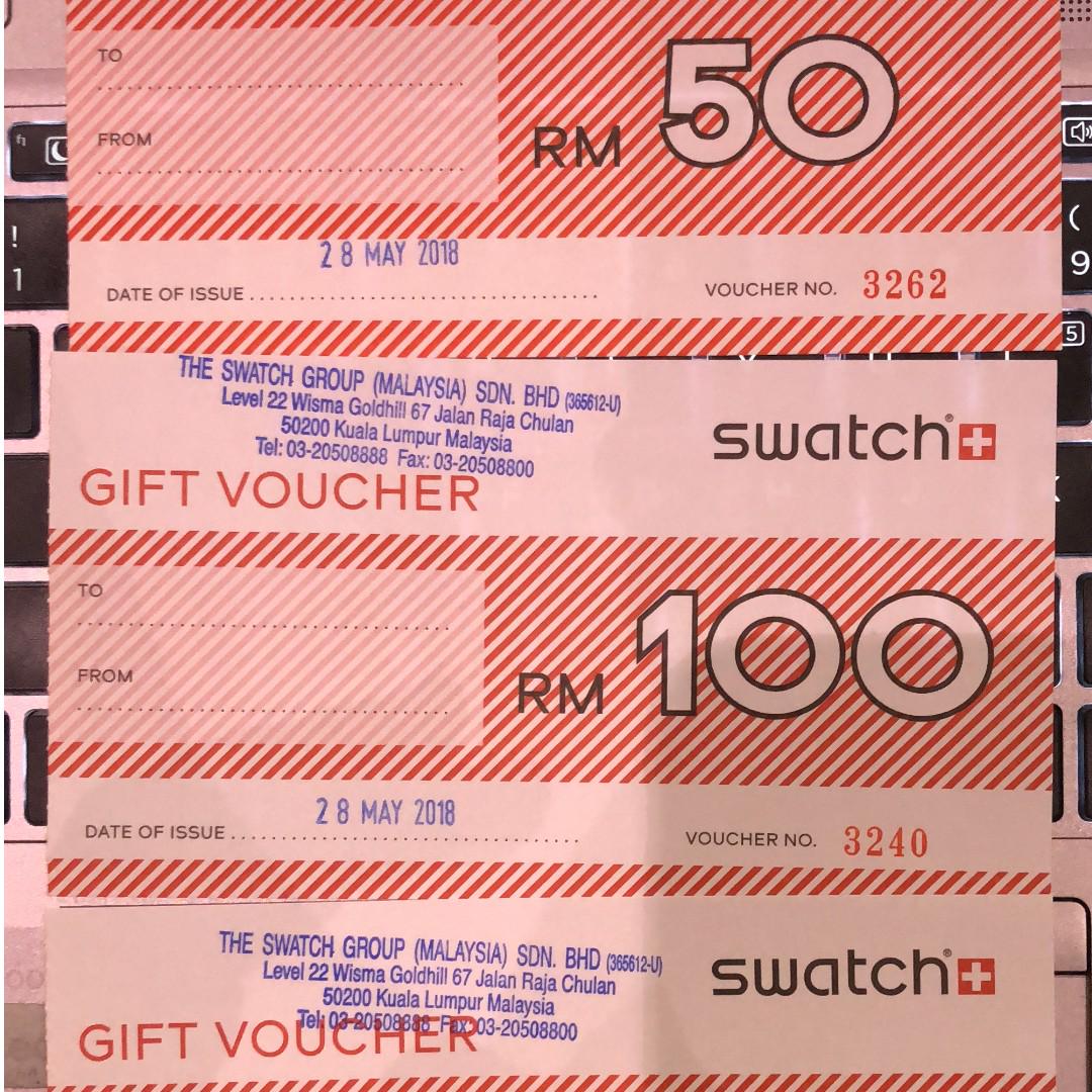 Swatch voucher clearance
