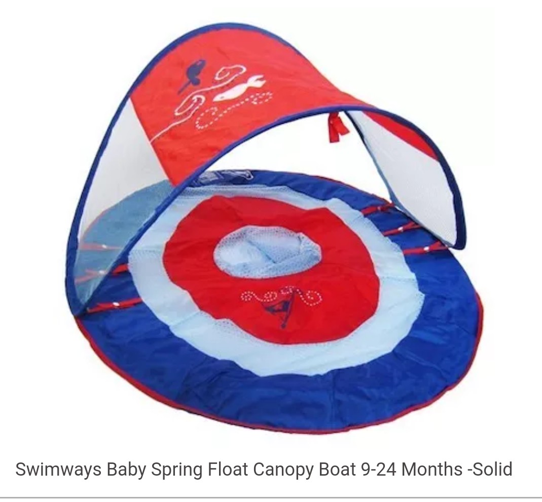 Swimways baby spring float with sun canopy, Babies & Kids, Infant