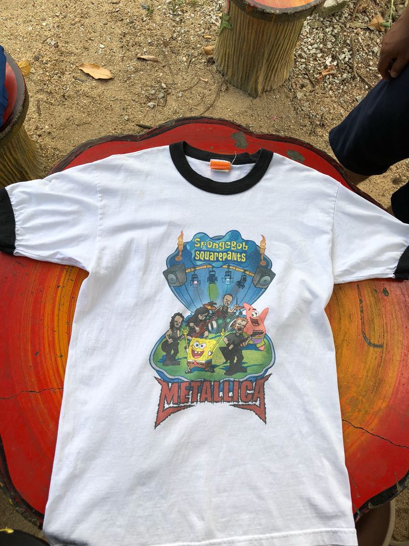 Metallica spongebob t shirt hotsell