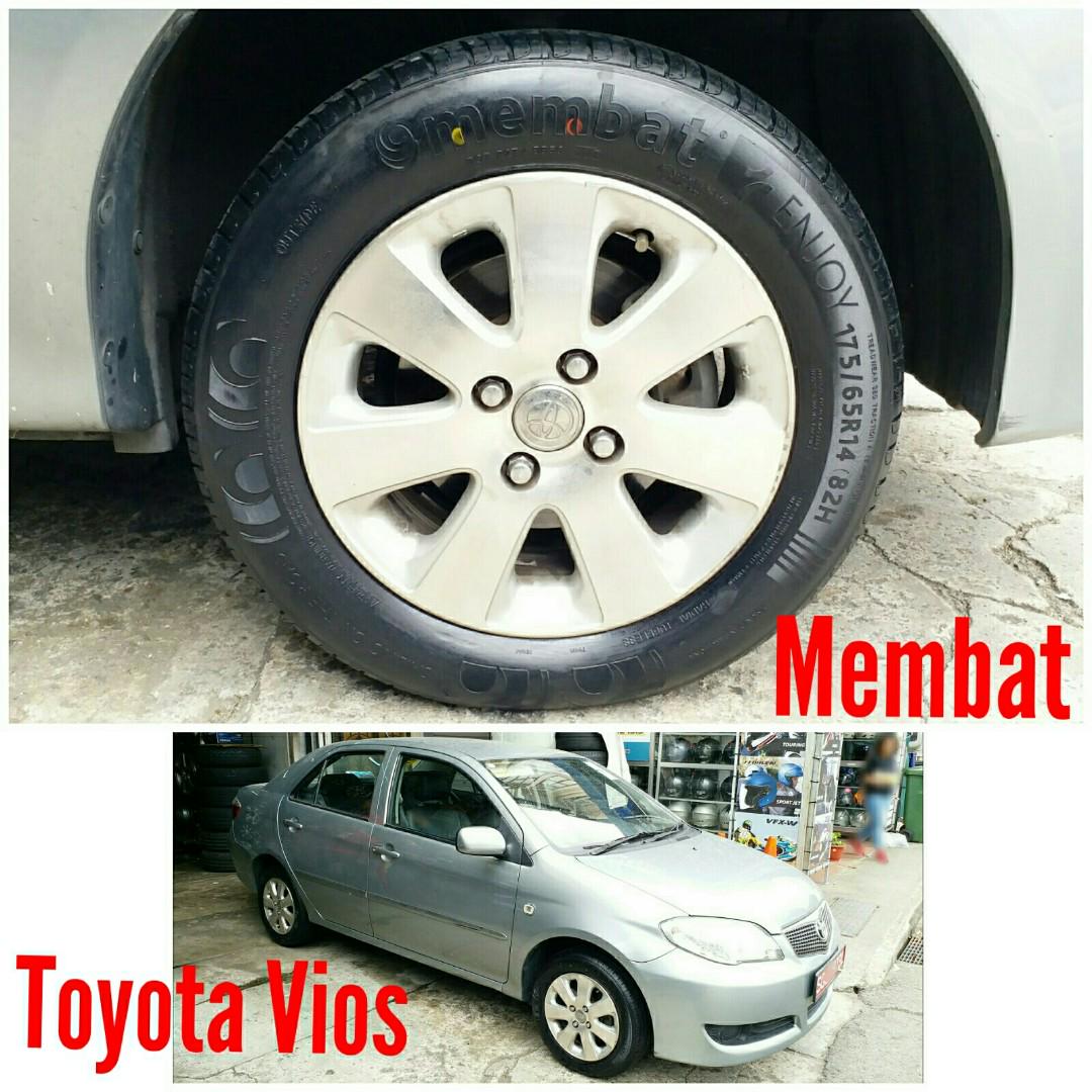 toyota vios tyre size