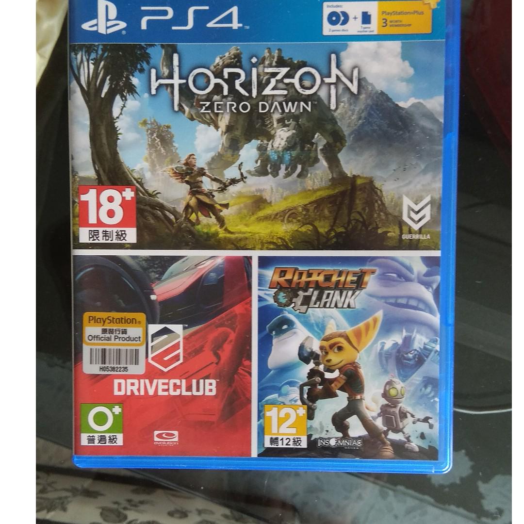 Used Horizon Zero Dawn Driveclub For Ps4 Toys Games Video