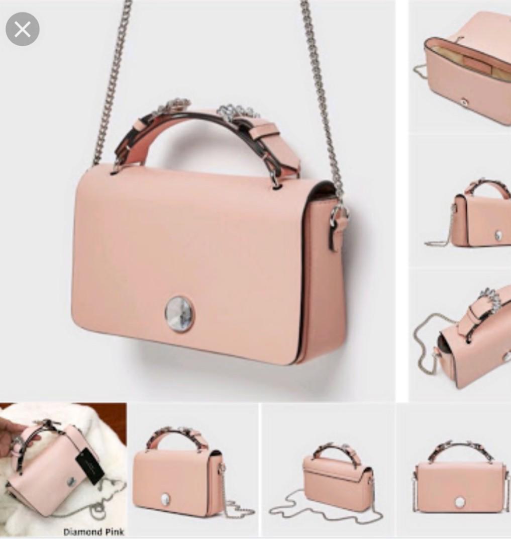 zara pink mini bag