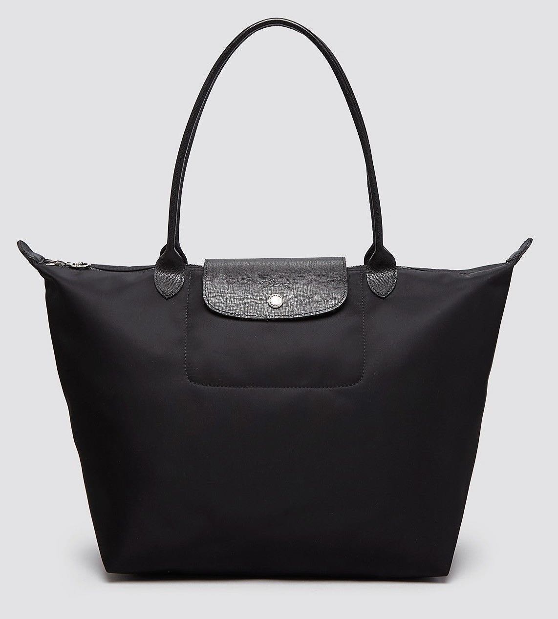 All black longchamp bag discount