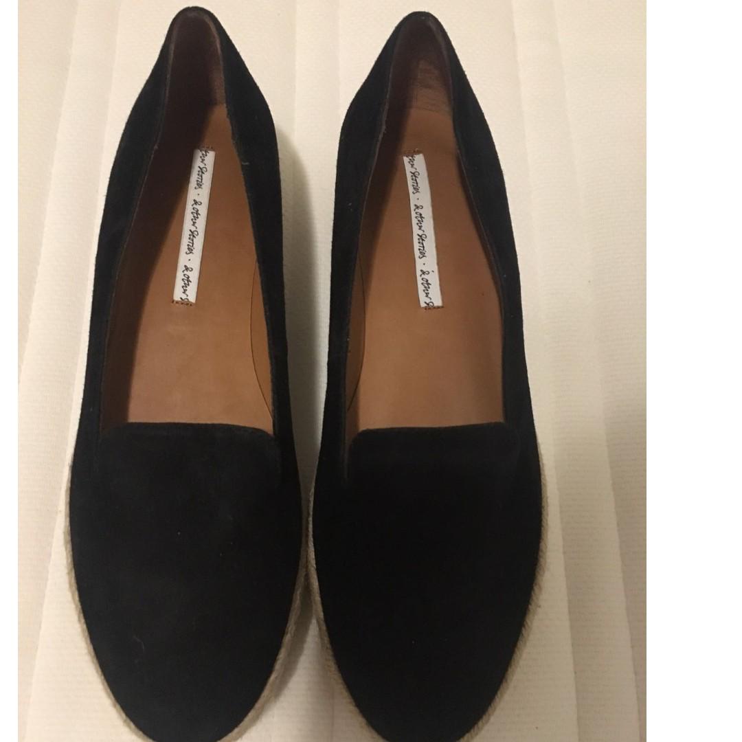 Other Stories Suede Platform Espadrilles Black 39 Women s