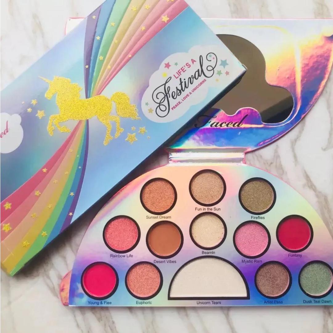 Promo Unicorn Eyeshadow Palette Health Beauty Face Skin