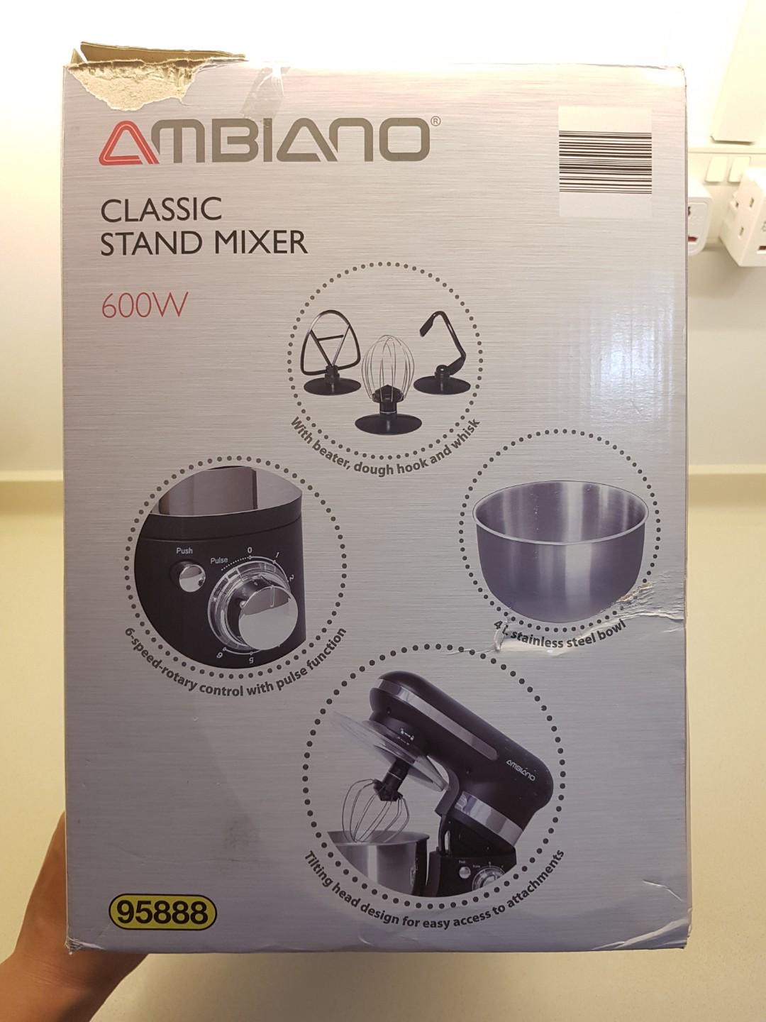 Ambiano Classic Stand Mixer 600W Colour > (Black) (6 speed control