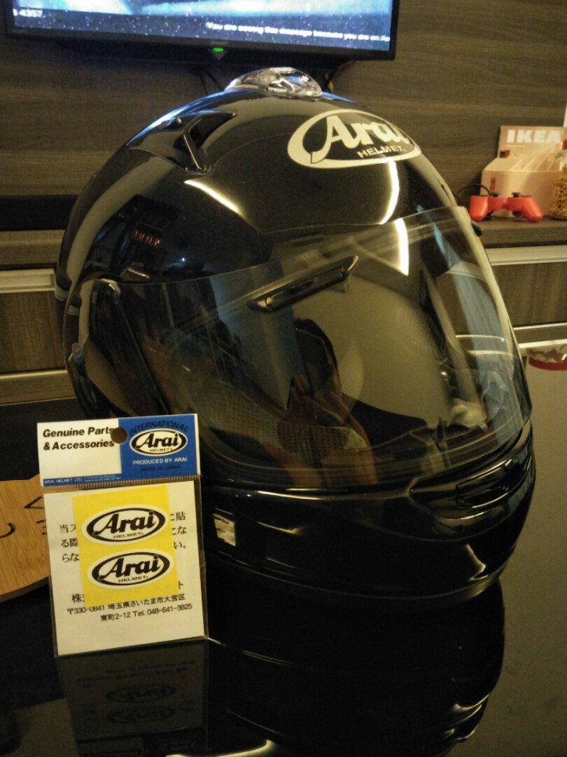 Arai Helmet Shield Sticker Authentic, Motorcycles, Motorcycle