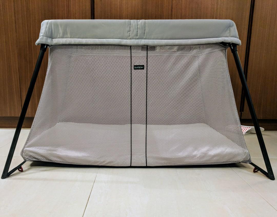 Baby Bjorn Travel Cot Light Silver Babies Kids Parents