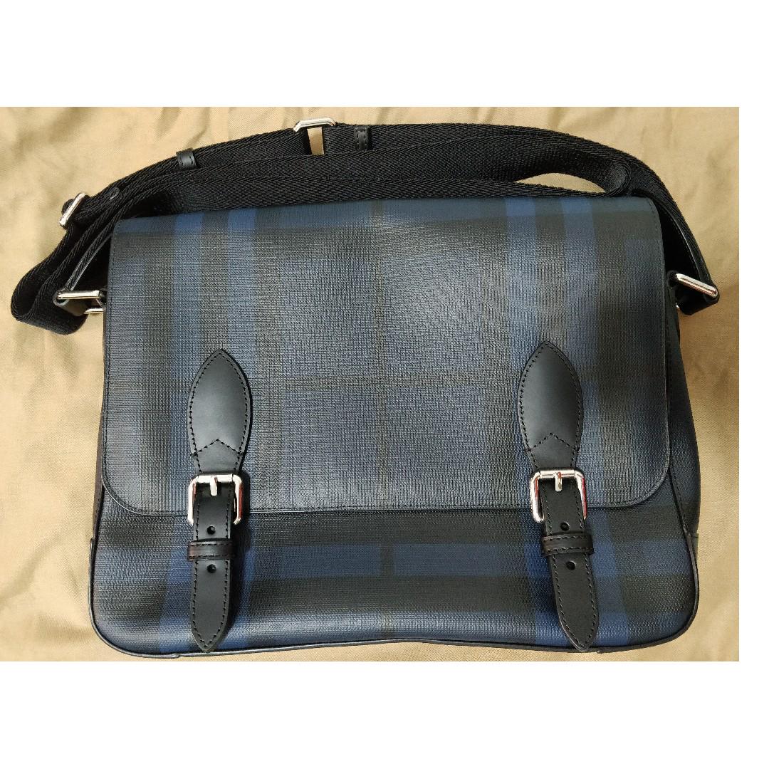 burberry check messenger bag