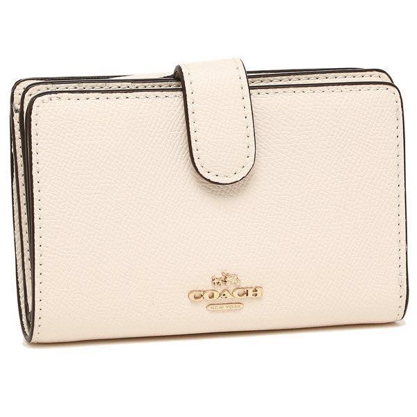 Coach Medium Corner Zip Wallet - White