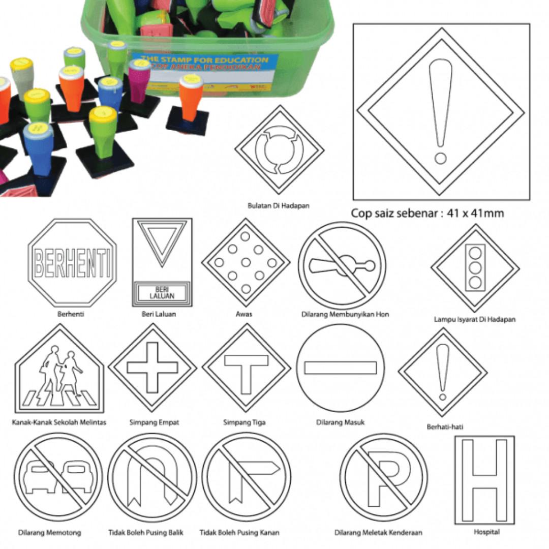 Cop Papan Tanda Jalan Raya 16pcs Cop 039 Design Craft Others On Carousell