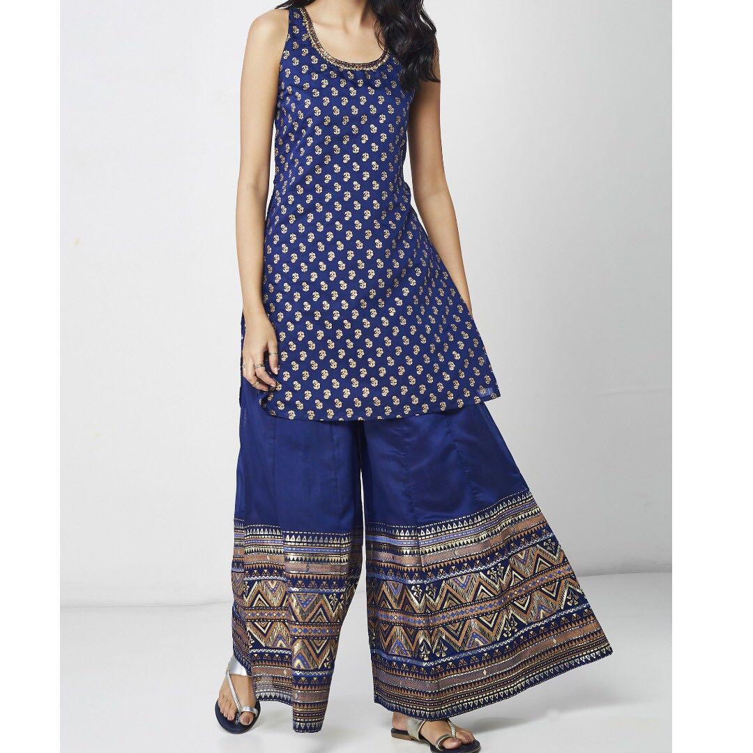 Ethnic Indian Kurti Palazzo Pants Suit
