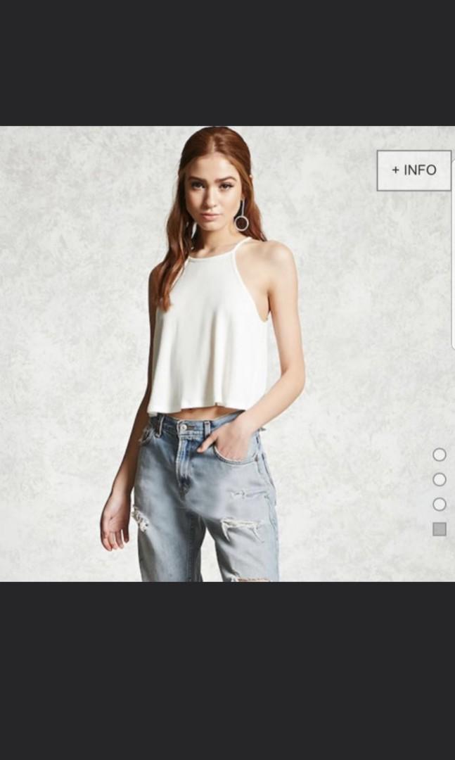 white halter top forever 21