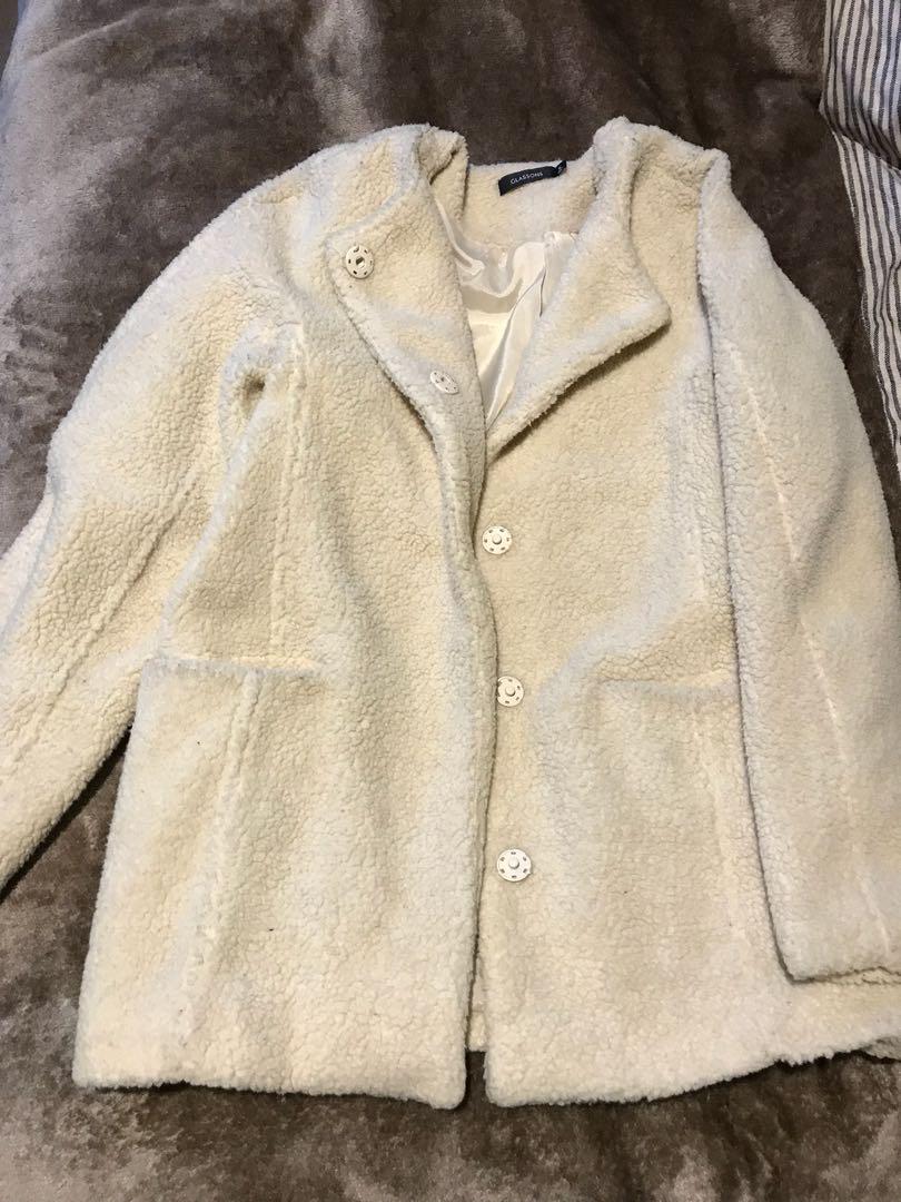 Glassons Teddy Bear Coat Women s Fashion Clothes on Carousell