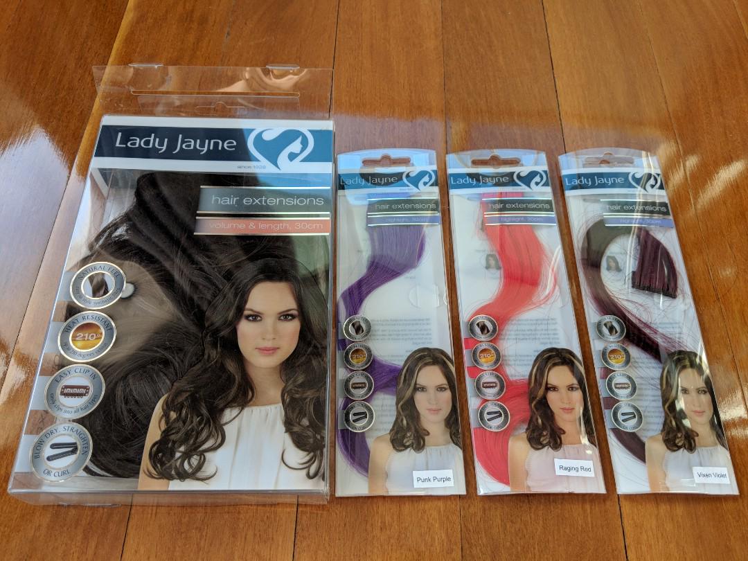 Hair Extensions Dark Brown And Colour Strips Health Beauty