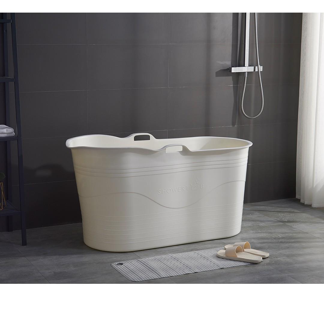 Hdb Portable Bathtub Soaking Bathtub Portable Plastic Bathtub Small Tub Health Beauty Bath Body On Carousell