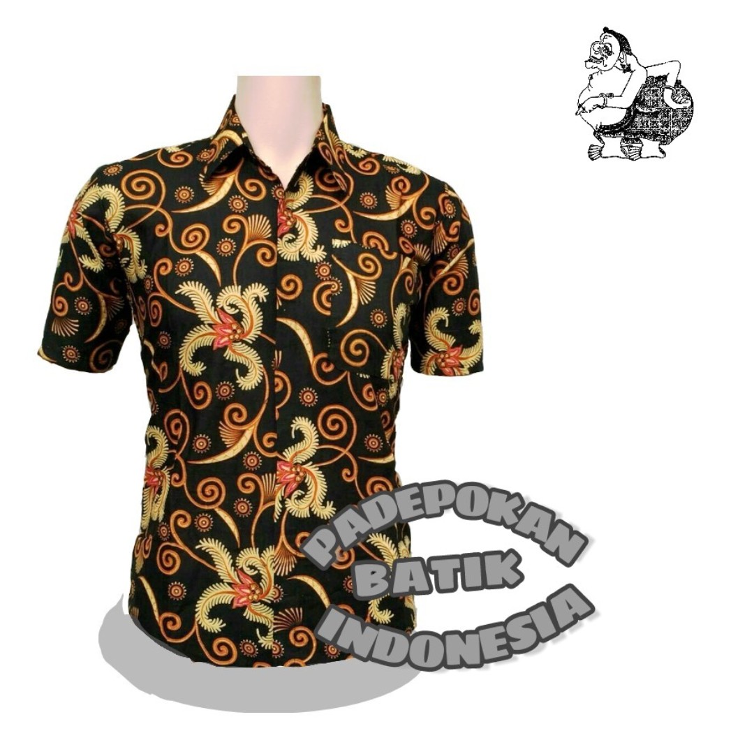 Hem Kemeja Batik Modern Baju Batik Pria Motif Hrs Olshop Fashion
