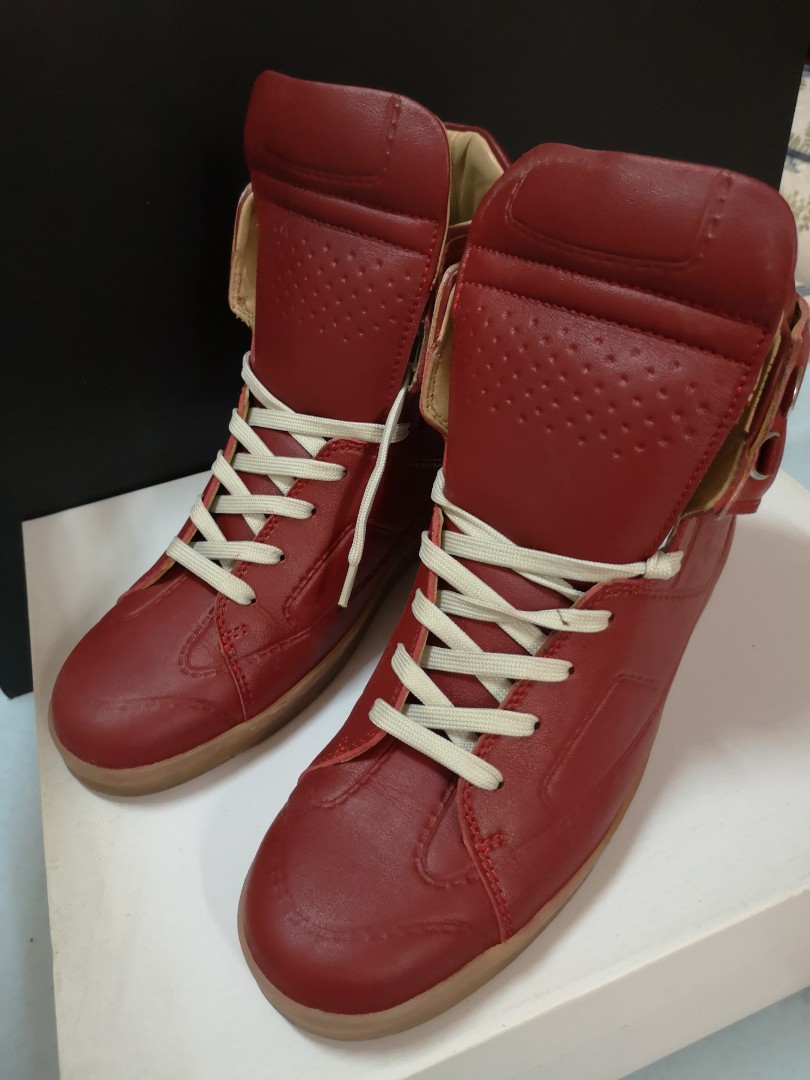 H M x Maison Martin Margiela Red Sneaker High Top Men s Fashion