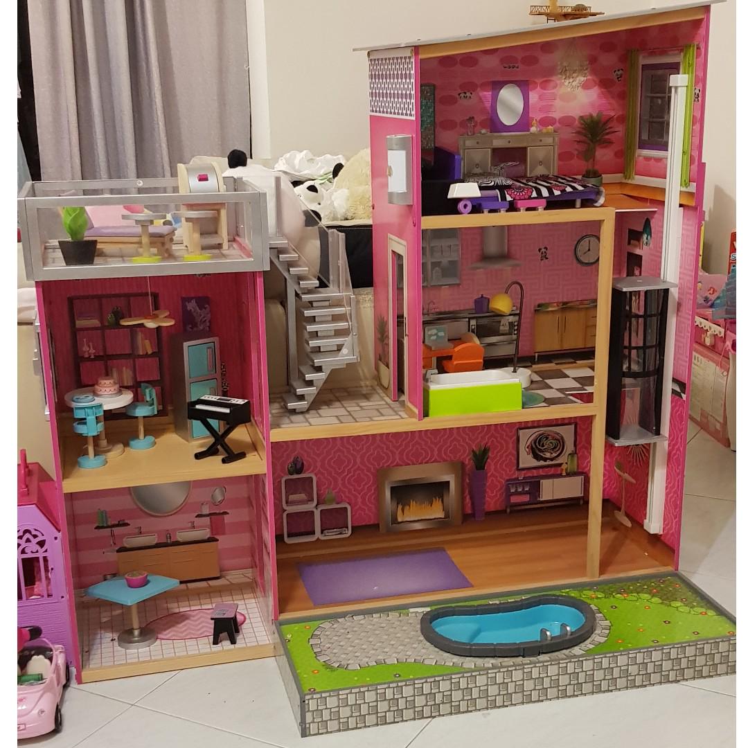 kidkraft uptown dollhouse with furniture