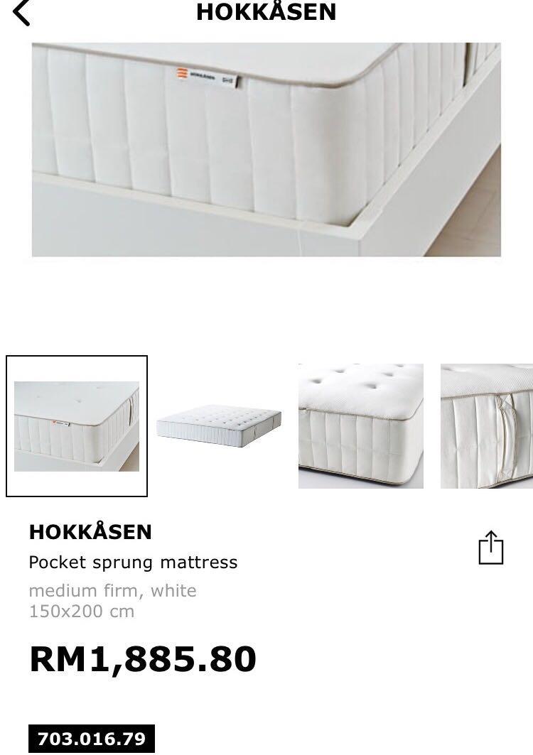 Lastig Land gokken Ikea queen mattress Hokkasen, Furniture & Home Living, Furniture, Bed  Frames & Mattresses on Carousell