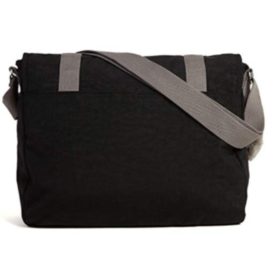 Kipling Aleron Messenger Bag Crossbody Sling Black Mint Trim, Women's