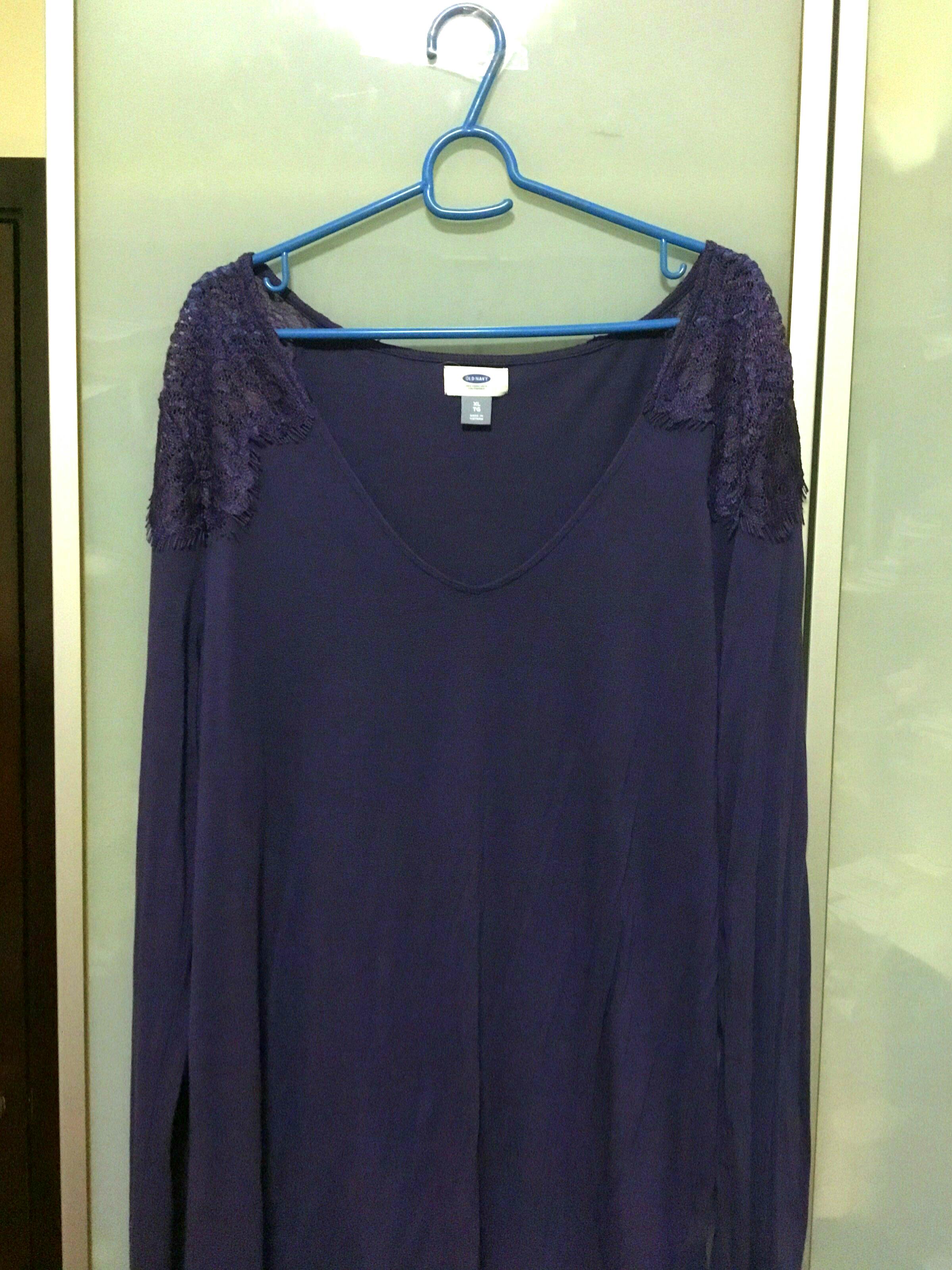 Lace Top Plus Size V Neck Old Navy Women S Fashion Clothes Tops On Carousell