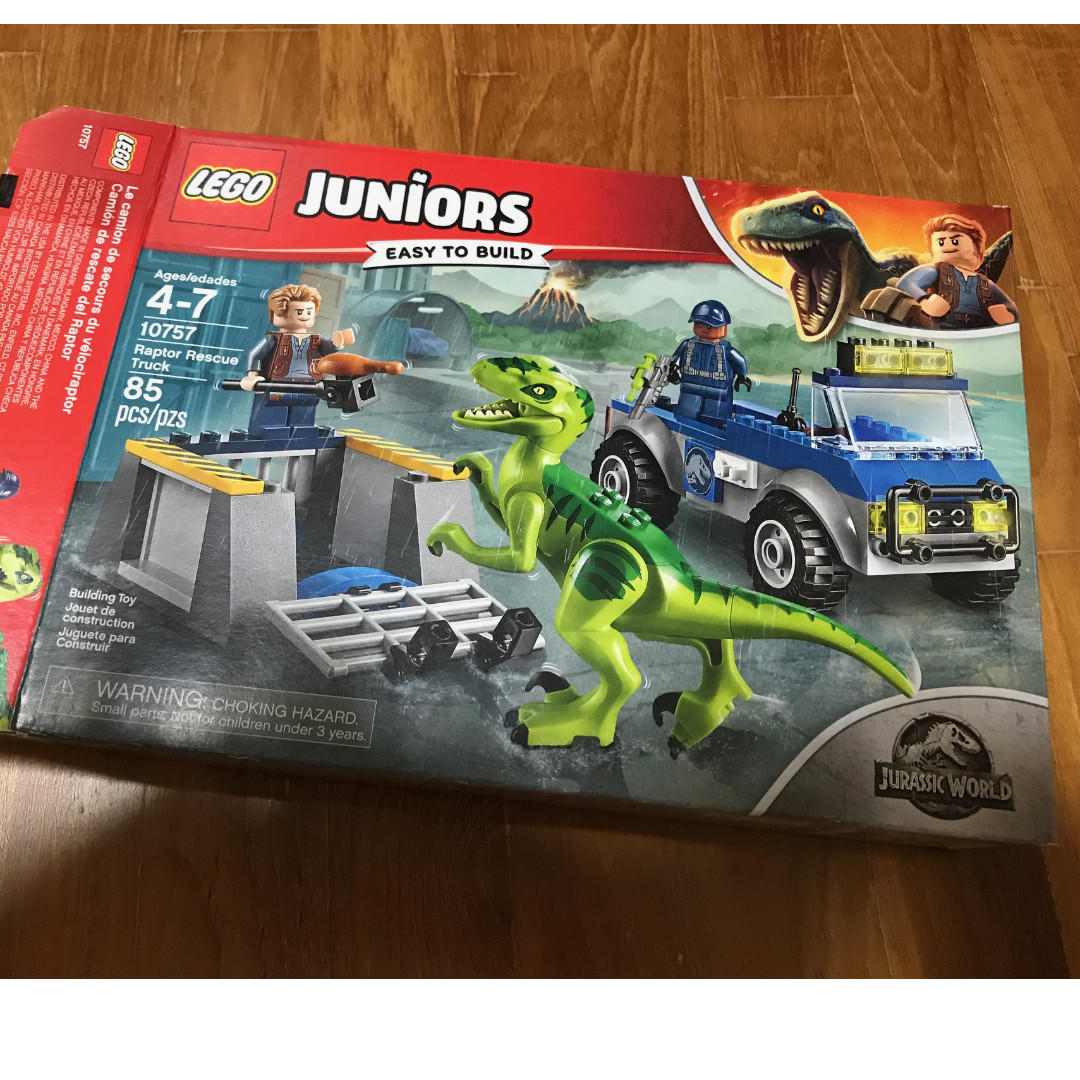 lego juniors jurassic world raptor rescue truck 10757