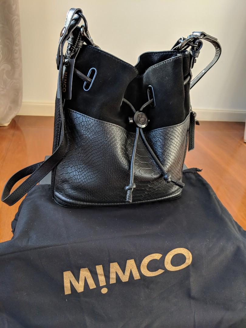 mimco black handbag