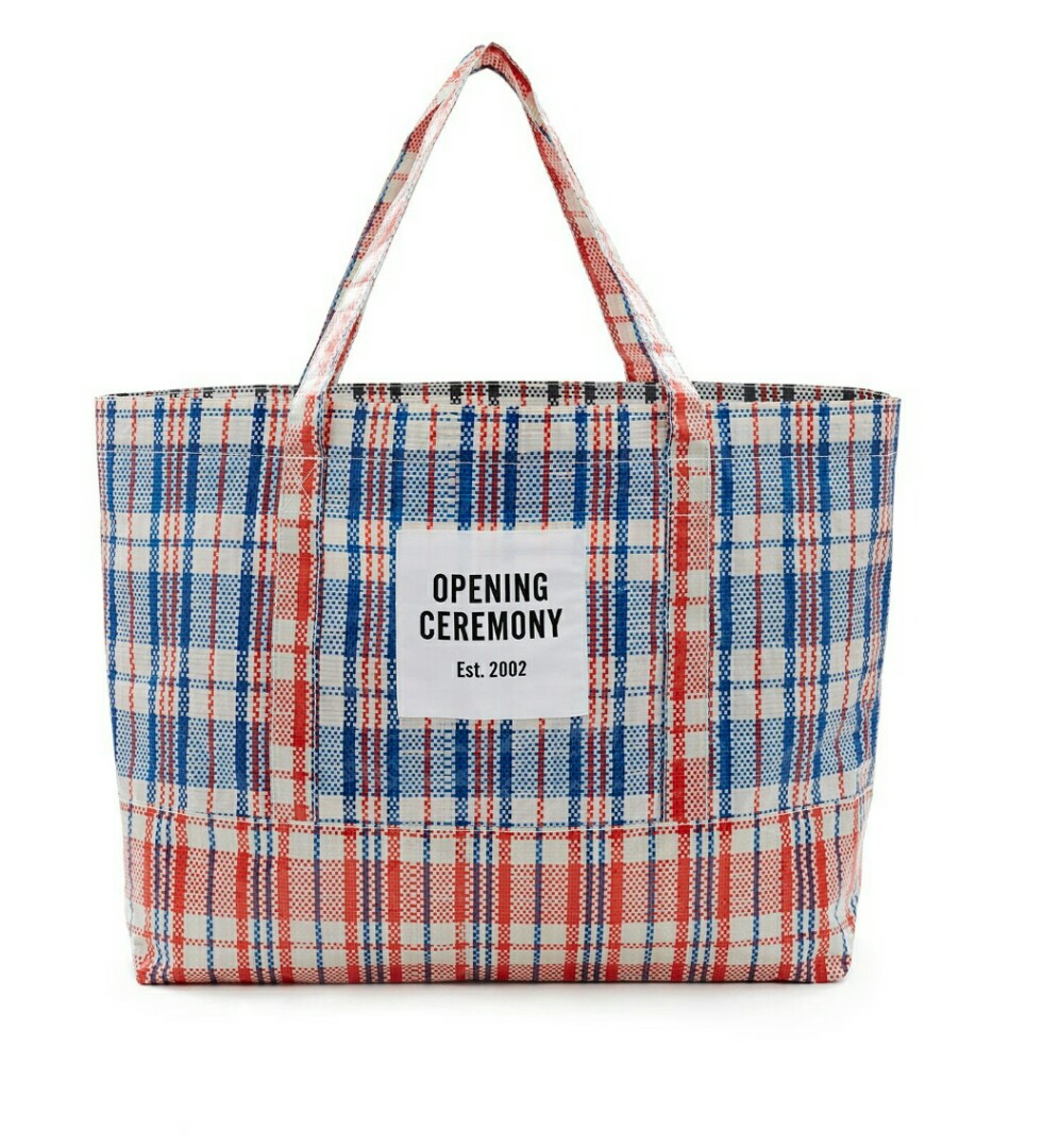 Opening Ceremony Medium Plaid Tote Bag, Women's Fashion, Bags & Wallets ...