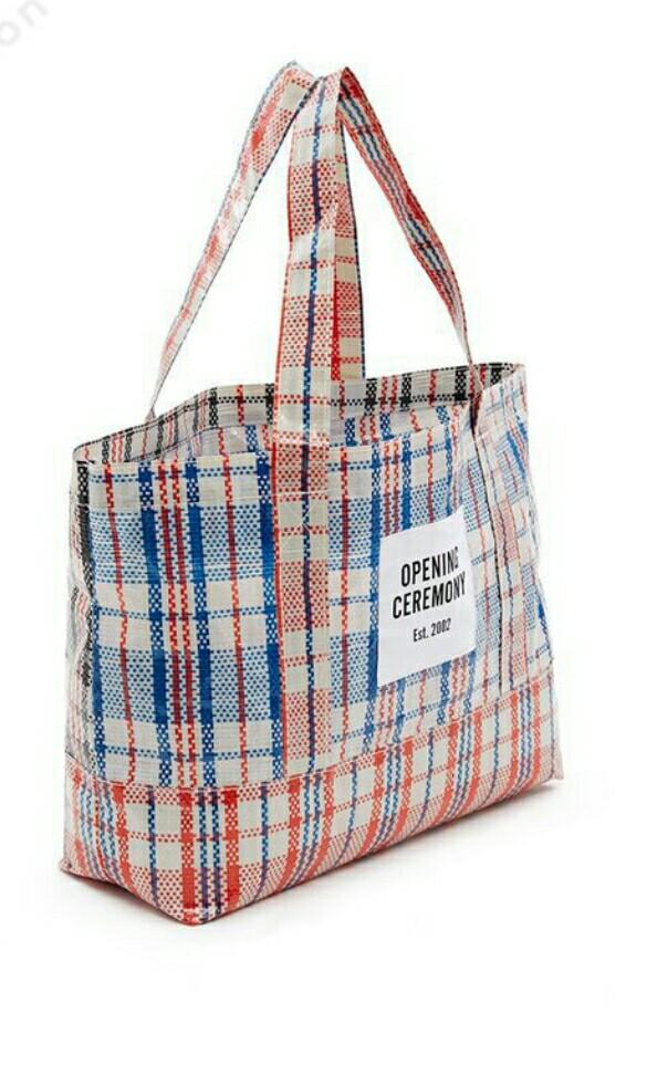Opening Ceremony Medium Plaid Tote Bag, Women's Fashion, Bags & Wallets ...