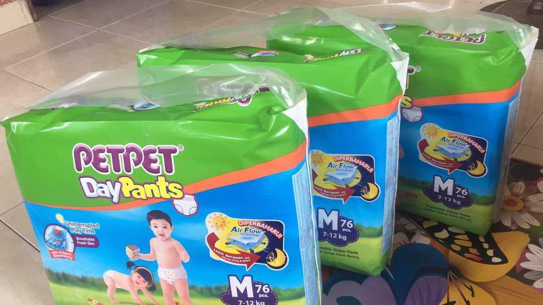Pampers Petpet DayPants Size M 76x3pack Babies Kids Bathing