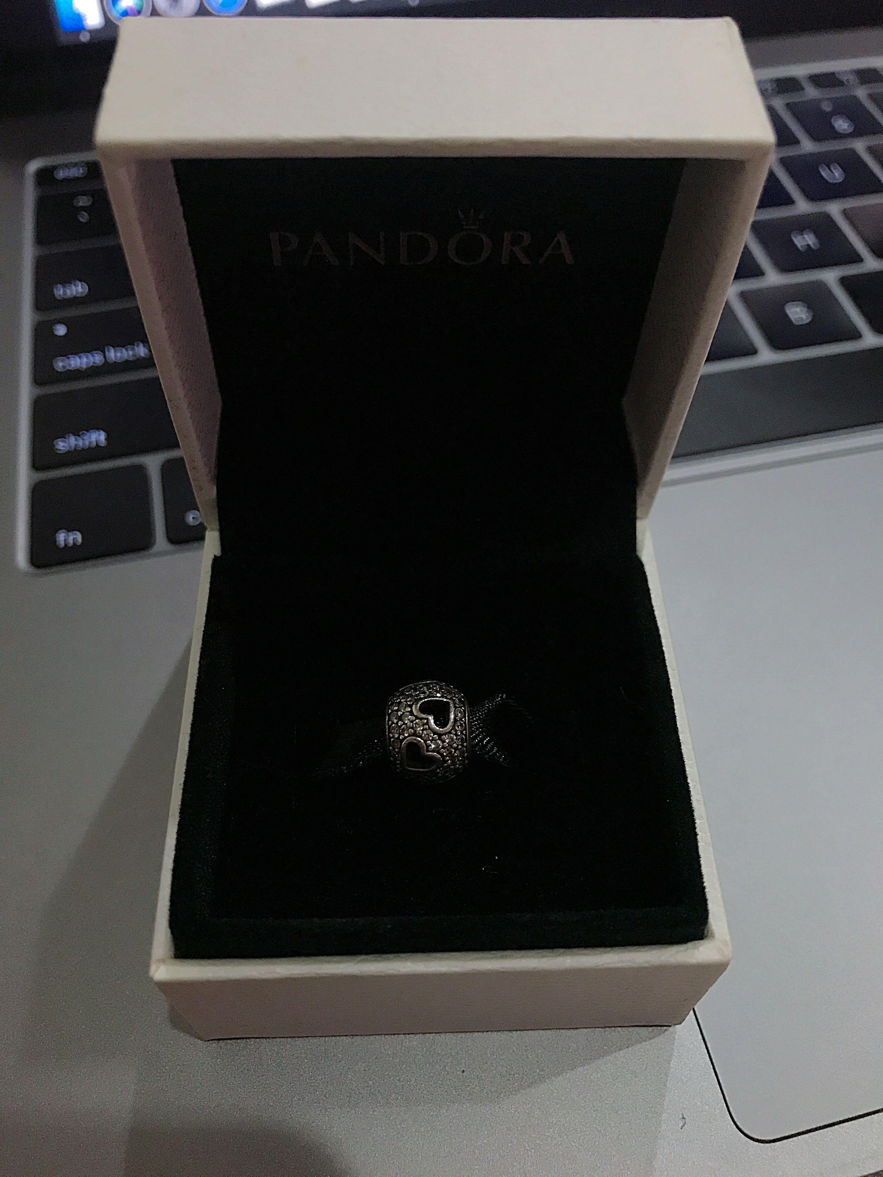 Pandora Tumbling Hearts Charm Luxury Accessories on Carousell
