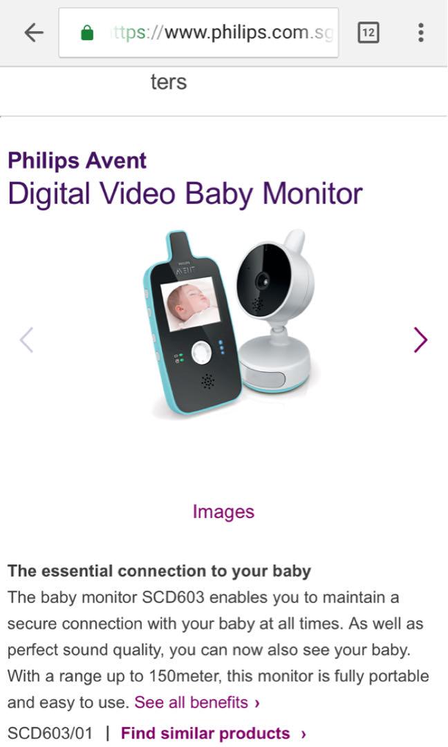 Digital Video Baby Monitor SCD603/01