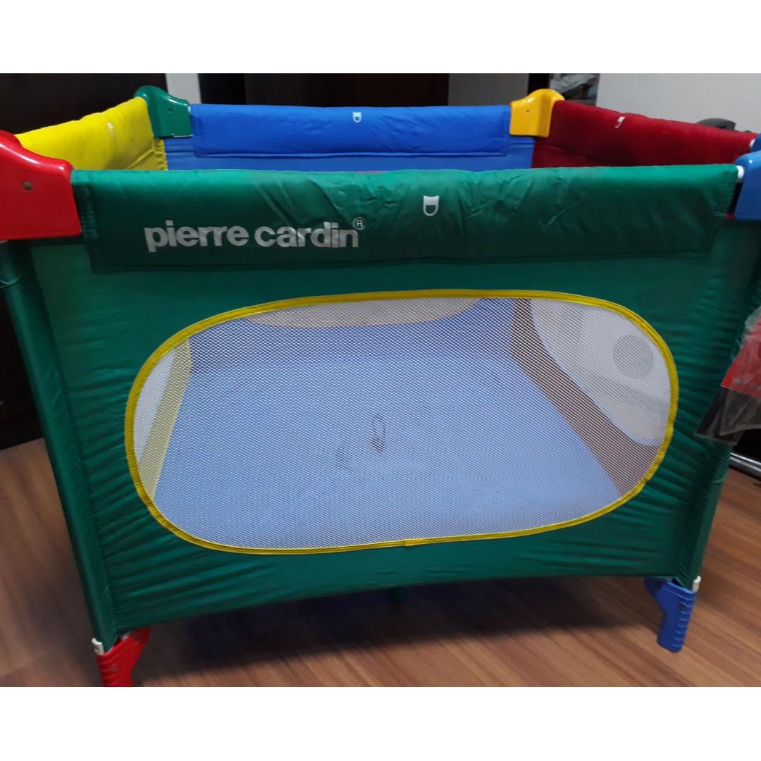 pierre cardin tri color baby bed and play pen ps136 babies kids infant playtime on carousell
