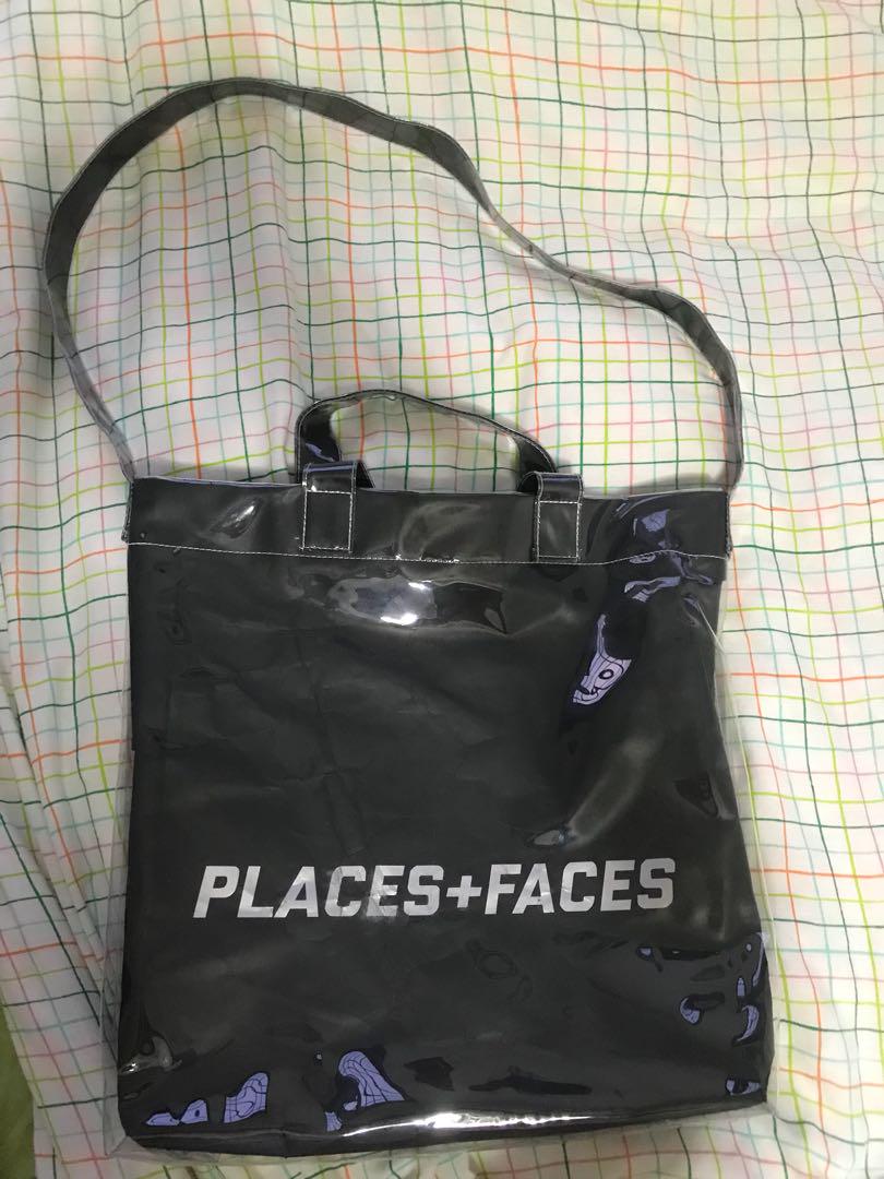 Places and sales faces tote bag