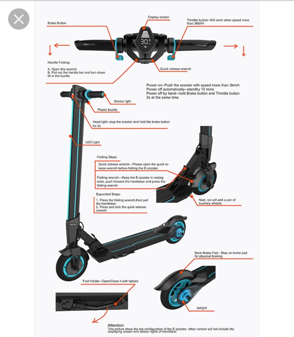 Pre loved Inmotion L8F E scooter Sports Equipment PMDs E