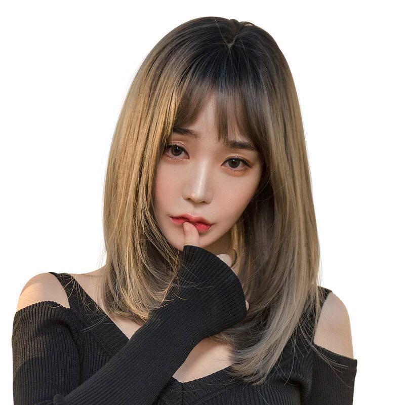[Pre-order] Korean style shoulder-length hair wig | multiple colours ...