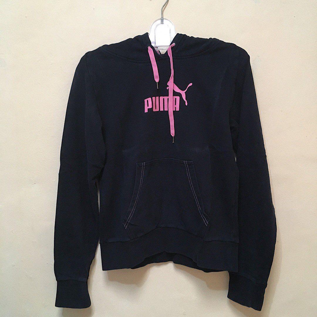 puma black zip up hoodie