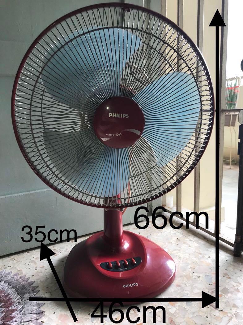 Red Desk Fan Home Appliances Cooling Air Care On Carousell