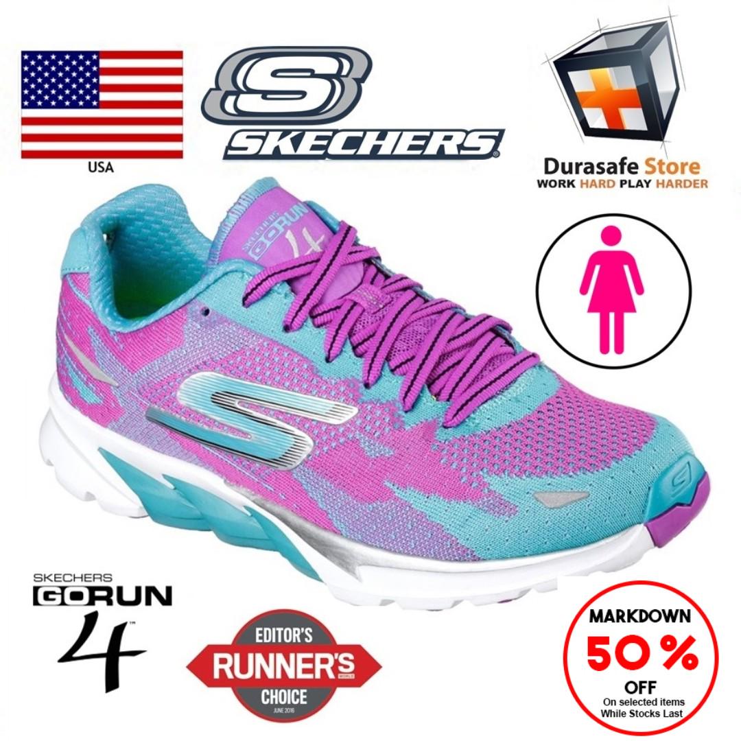 skechers go run 4 womens purple