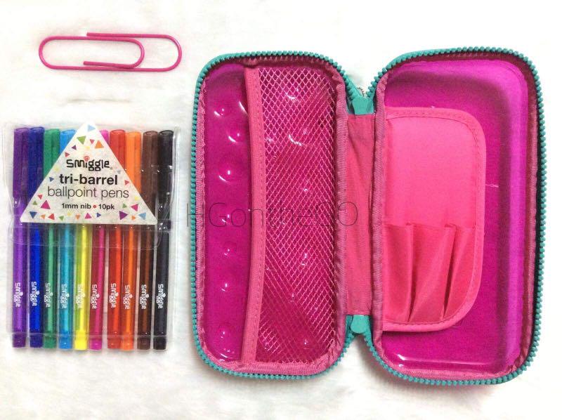 smiggle transparent pencil case