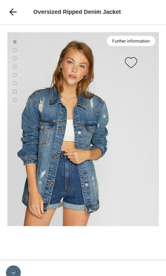 Stradivarius overside ripped denim 