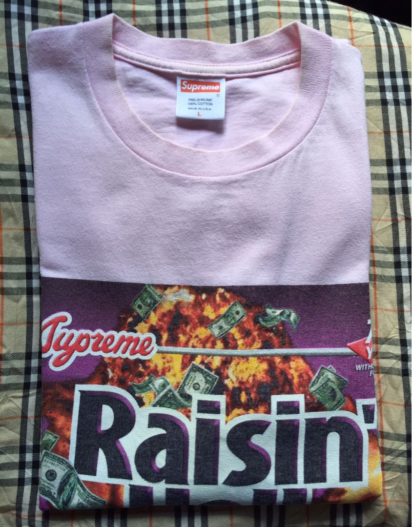 Supreme Raisin Hell tee Men s Fashion Tops Sets Tshirts