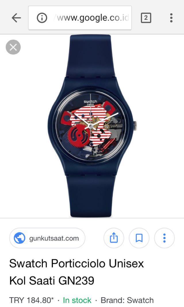 Swatch porticciolo, Fesyen Wanita, Jam Tangan di Carousell