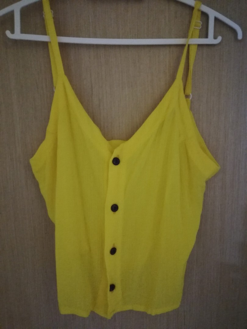 yellow strappy top