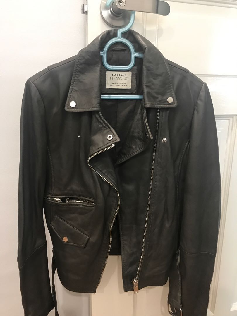 Zara leather jacket ladies clearance