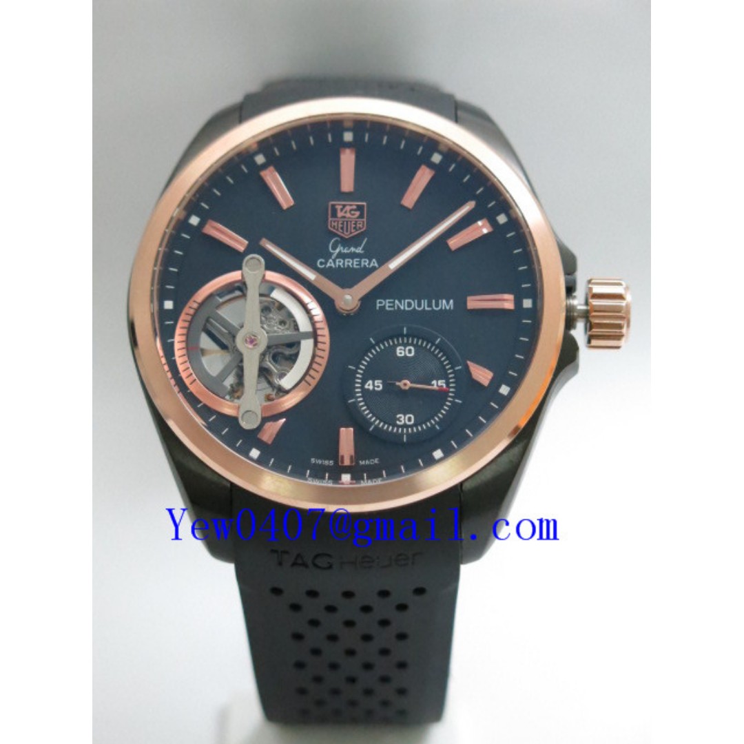 035996-5ATAG 01-5R ICN TAG HEUER GRAND CARRERA PENDULUM PVD-ROSE GOLD HAND  WIND, Men's Fashion, Watches & Accessories, Watches on Carousell