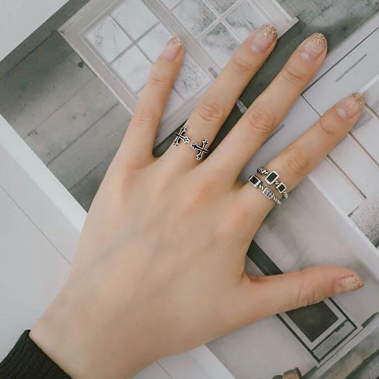 Korean silver rings top