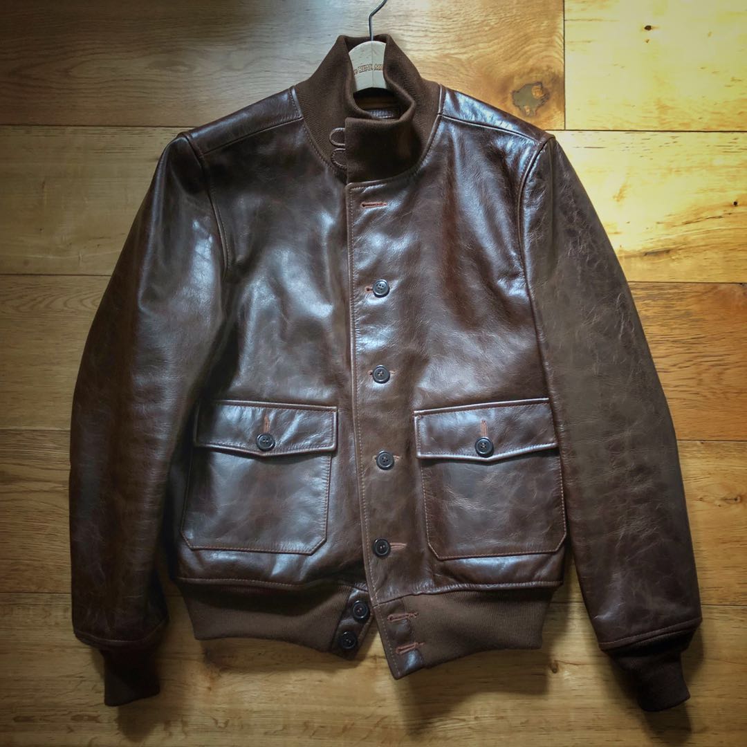 馬皮A-1 Leather Jacket (Real McCoys,Buzz Rickson), 男裝, 外套及